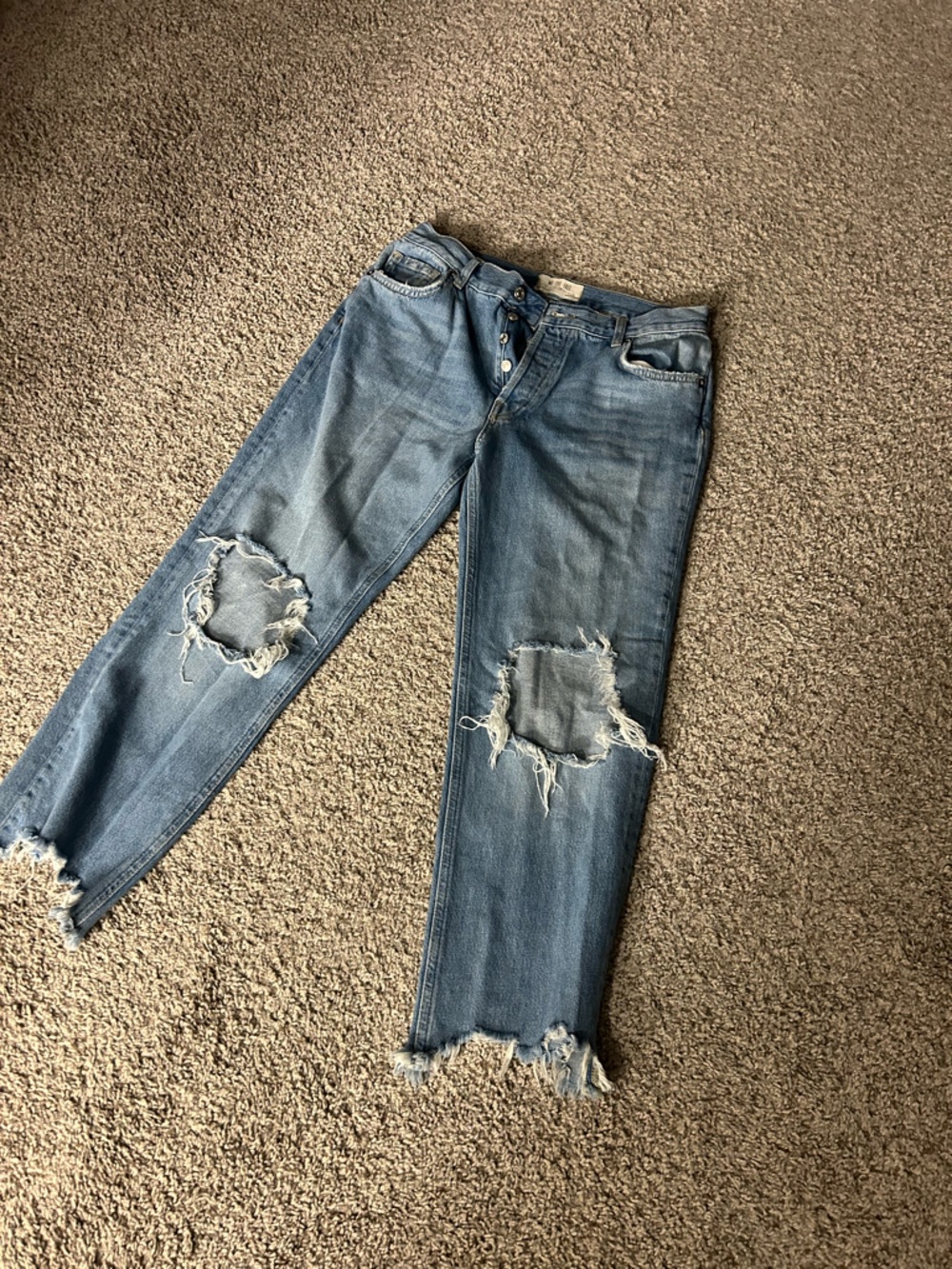 We The Free Light Blue Skinny Distressed Jeans